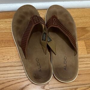 Aldo Tan and Brown Sandals